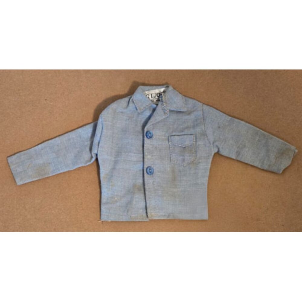 Vintage GI Joe Blue Denim Sailor Shirt Hasbro Hong Kong 12” Figure Clothing